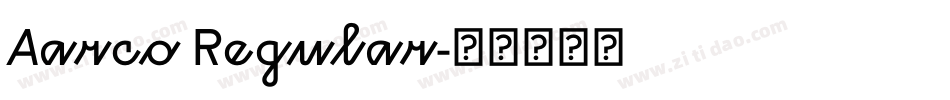 Aarco Regular字体转换